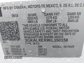 2019 GMC Terrain Denali with VIN 3GKALXEX9KL150158, listed as a IAAI auction lot 41678554 with 80,401 mi miles and . Bid and sale history available at carsss.com. Image 9.