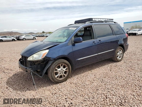 2005 Toyota Sienna XLE with VIN 5TDBA22CX5S047887, listed as a Copart auction lot 51630785 with 159,611 mi miles and Salvage Title. Bid and sale history available at DreamBid. Image 1.