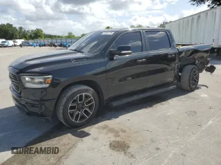2019 Ram 1500 Big Horn z VIN 1C6RREFT5KN639838, wystawiony jako Copart lot #52424725 z przebiegiem 92 936 mil mil oraz Nie do naprawy • Non repairable. Historia ofert i sprzedaży dostępna na DreamBid. Obrazek 1.