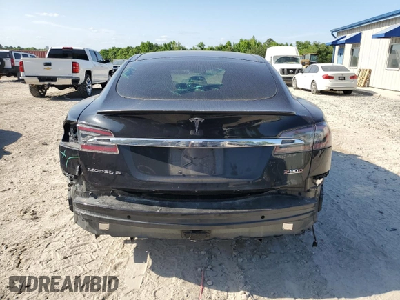2015 Tesla Model S 85D with VIN 5YJSA1E48FF118749, listed as a Copart auction lot 54516035 with 115,380 mi miles and Salvage Title. Bid and sale history available at carsss.com. Image 6.