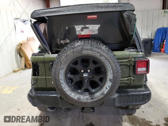 2022 Jeep Wrangler Unlimited Sport S with VIN 1C4HJXDN2NW132471, listed as a Copart auction lot 72798144 with 39,106 mi miles and Non Repairable. Bid and sale history available at carsss.com. Image 6.