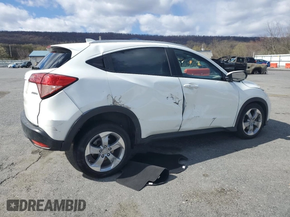 2016 Honda HR-V EX-L w/Navi with VIN 3CZRU6H77GM766390, listed as a Copart auction lot 52372705 with 33,296 mi miles and Salvage Title. Bid and sale history available at carsss.com. Image 3.