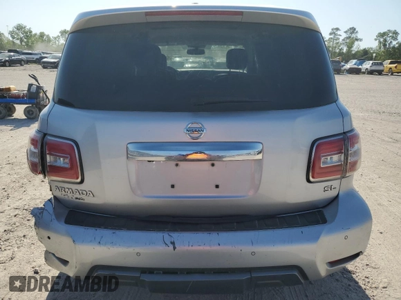 2020 Nissan Armada SL with VIN JN8AY2ND5L9110499, listed as a Copart auction lot 52770025 with 135,050 mi miles and Salvage Title. Bid and sale history available at carsss.com. Image 6.