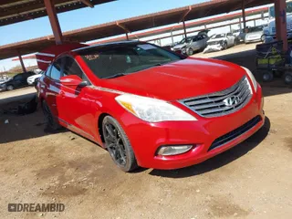 2012 Hyundai Azera with VIN KMHFH4JG2CA148859, listed as a IAAI auction lot 41850242 with 105,272 mi miles. Bid and sale history available at carsss.com. Image 1.