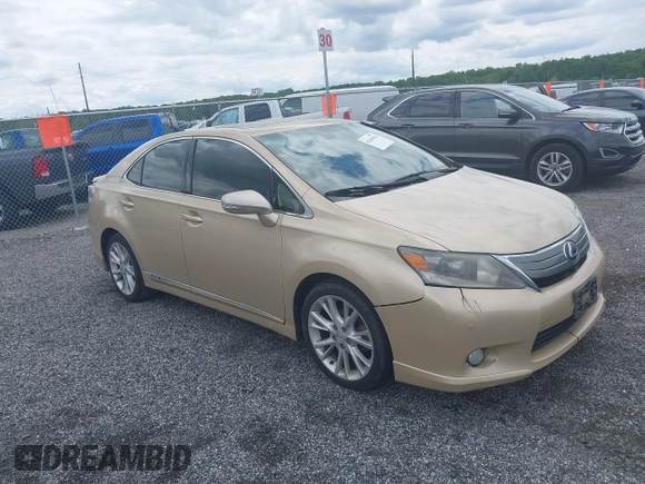 2010 Lexus HS 250h with VIN JTHBB1BA1A2009101, listed as a IAAI auction lot 42204254 with 317,679 mi miles and . Bid and sale history available at carsss.com. Image 1.