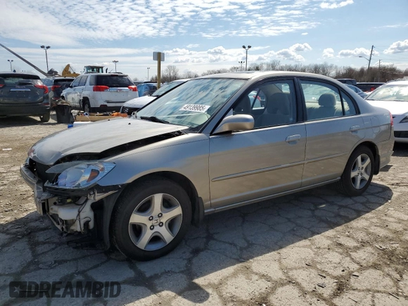 2004 Honda Civic EX with VIN 2HGES26764H529889, listed as a Copart auction lot 49139985 with 153,737 mi miles and Salvage Title. Bid and sale history available at DreamBid. Image 1.