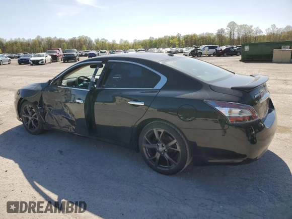2014 Nissan Maxima SV with VIN 1N4AA5AP9EC437744, listed as a Copart auction lot 54659985 with 141,902 mi miles and Salvage title. Bid and sale history available at DreamBid. Image 2.