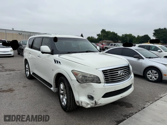 2014 Infiniti QX80 z VIN JN8AZ2NF3E9554806, wystawiony jako Copart lot #59925155 z przebiegiem 185 769 mil mil oraz Czysty tytuł • Clean title. Historia ofert i sprzedaży dostępna na DreamBid. Obrazek 1.