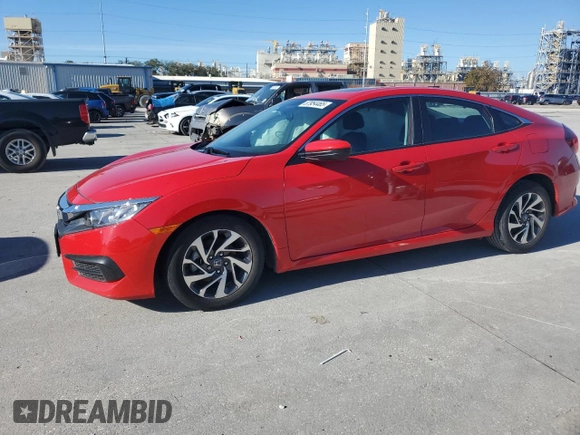2016 Honda Civic EX with VIN 2HGFC2F72GH543505, listed as a Copart auction lot 87954465 with 25,690 mi miles and Salvage Title. Bid and sale history available at DreamBid. Image 1.