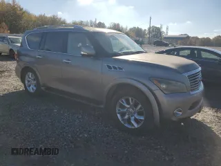 2011 Infiniti QX56 7-passenger with VIN JN8AZ2NEXB9001184, listed as a Copart auction lot 81480694 with 208,947 mi miles and Clean Title. Bid and sale history available at carsss.com. Image 4.