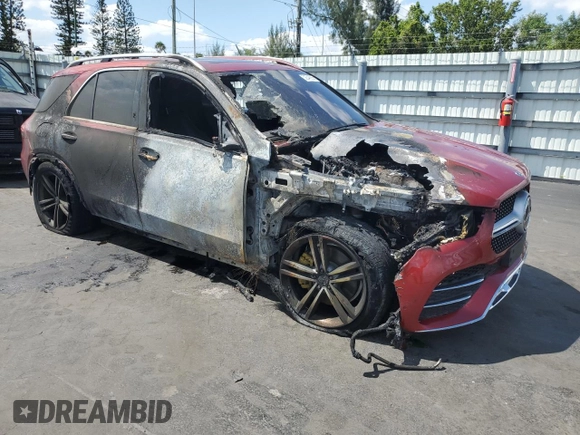 2020 Mercedes-Benz GLE 450 with VIN 4JGFB5KB3LA001511, listed as a Copart auction lot 52548855 with Not provided miles and Non repairable. Bid and sale history available at DreamBid. Image 4.