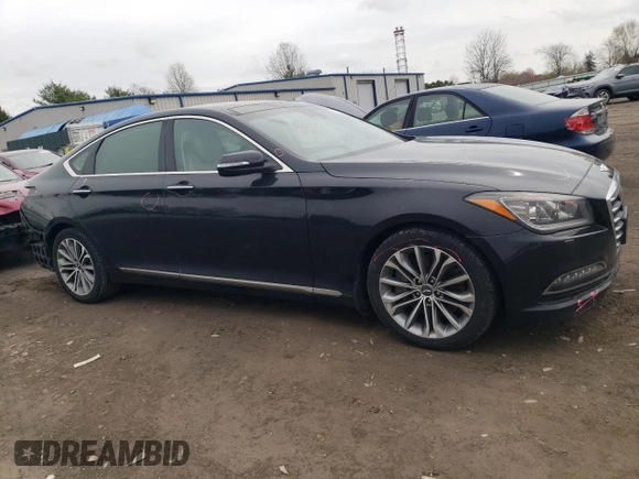 2017 Genesis G80 3.8L with VIN KMHGN4JE8HU211903, listed as a Copart auction lot 52516145 with 86,897 mi miles and Salvage title. Bid and sale history available at DreamBid. Image 4.