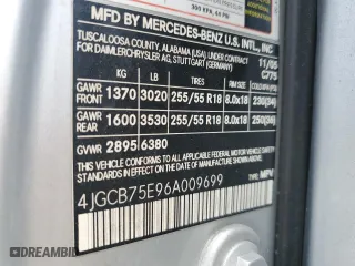 2006 Mercedes-Benz R-Class 5.0L with VIN 4JGCB75E96A009699, listed as a Copart auction lot 82325574 with 298,677 mi miles and Salvage Title. Bid and sale history available at carsss.com. Image 13.