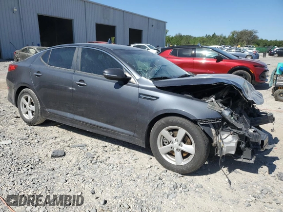 2015 Kia Optima LX with VIN KNAGM4A70F5639607, listed as a Copart auction lot 53066295 with 175,737 mi miles and Salvage Title. Bid and sale history available at carsss.com. Image 4.