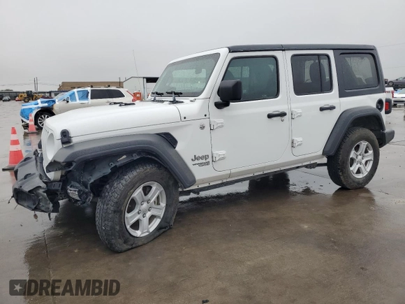 2021 Jeep Wrangler Unlimited Sport Altitude with VIN 1C4HJXDN1MW592428, listed as a Copart auction lot 79781444 with 95,493 mi miles and Salvage title. Bid and sale history available at DreamBid. Image 1.