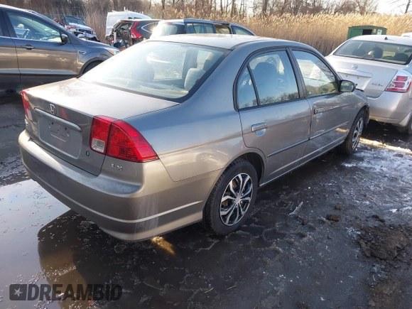 2004 Honda Civic LX with VIN 1HGES16694L001770, listed as a IAAI auction lot 41339665 with 222,430 mi miles. Bid and sale history available at carsss.com. Image 4.