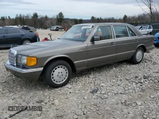 1986 Mercedes-Benz 420 Series 420SEL with VIN WDBCA35D4GA263506, listed as a Copart auction lot 48730394 with 154,858 mi miles and Salvage Title. Bid and sale history available at carsss.com. Image 1.