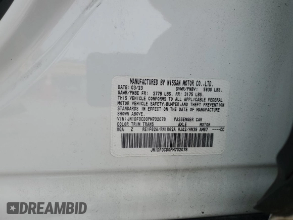 2023 Nissan ARIYA Platinum+ z VIN JN1DF0CD0PM702078, wystawiony jako Copart lot #85010444 z przebiegiem 8 807 mil mil oraz Szkoda całkowita • Salvage title. Historia ofert i sprzedaży dostępna na DreamBid. Obrazek 16.
