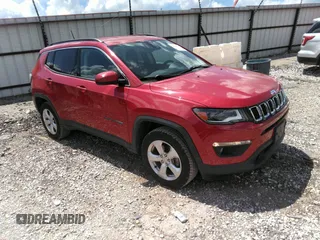 2018 Jeep Compass Latitude with VIN 3C4NJDBB4JT333458, listed as a IAAI auction lot 42518566 with 62,784 mi miles and . Bid and sale history available at DreamBid. Image 1.