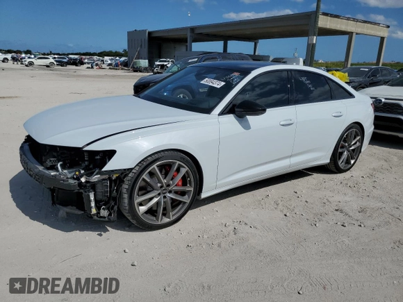 2021 Audi S6 Prestige z VIN WAUFFAF28MN080144, wystawiony jako Copart lot #50894374 z przebiegiem 24 404 mil mil oraz . Historia ofert i sprzedaży dostępna na DreamBid. Obrazek 1.