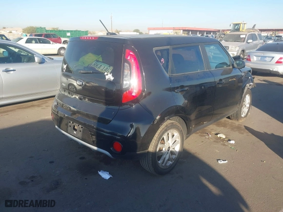 2019 Kia Soul + with VIN KNDJP3A51K7908964, listed as a IAAI auction lot 41217627 with 112,077 mi miles. Bid and sale history available at carsss.com. Image 4.