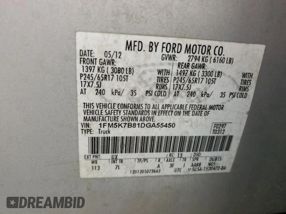 2013 Ford Explorer with VIN 1FM5K7B81DGA55450, listed as a Copart auction lot 49136865 with 213,734 mi miles and Salvage Title. Bid and sale history available at carsss.com. Image 13.