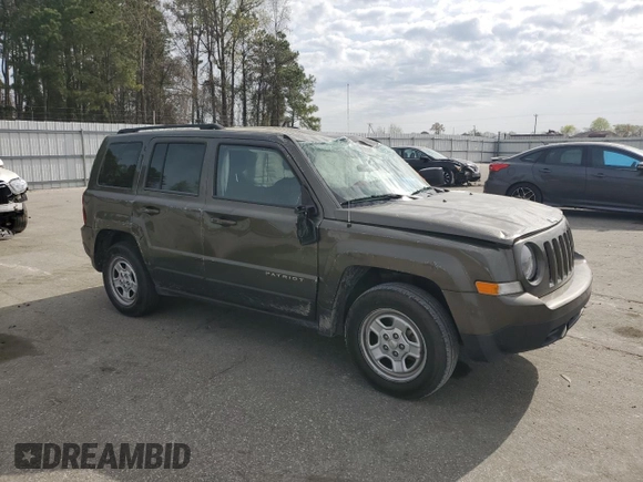 2015 Jeep Patriot Sport with VIN 1C4NJPBB5FD334648, listed as a Copart auction lot 50213805 with 184,019 mi miles and Salvage Title. Bid and sale history available at DreamBid. Image 4.