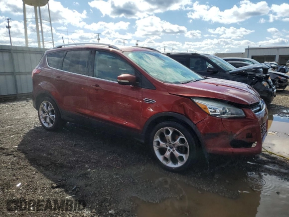 2014 Ford Escape Titanium with VIN 1FMCU9JXXEUB26489, listed as a Copart auction lot 50078885 with 140,043 mi miles and Salvage Title. Bid and sale history available at carsss.com. Image 4.