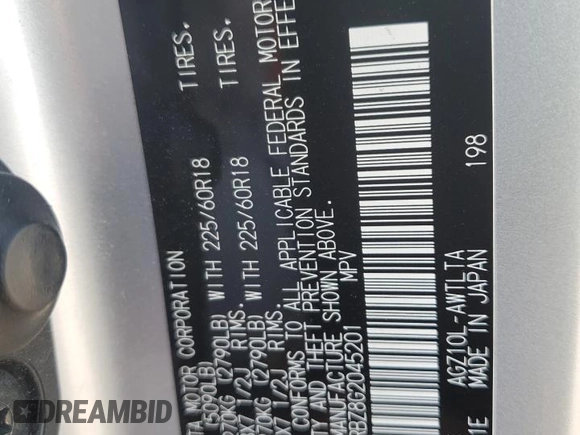 2016 Lexus NX 200t with VIN JTJYARBZ8G2045201, listed as a Copart auction lot 53955935 with 73,501 mi miles and Clean title. Bid and sale history available at DreamBid. Image 12.