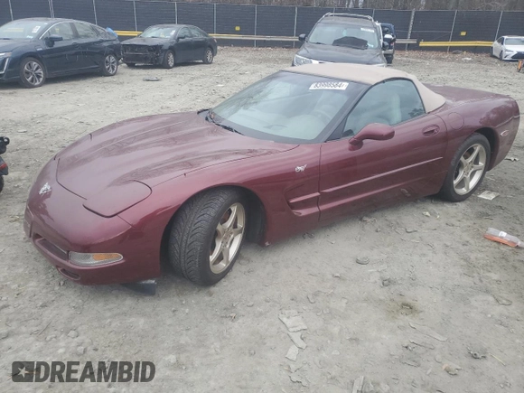 2003 Chevrolet Corvette with VIN 1G1YY32G535127480, listed as a Copart auction lot 83998584 with 0 mi miles and Salvage Title. Bid and sale history available at carsss.com. Image 1.