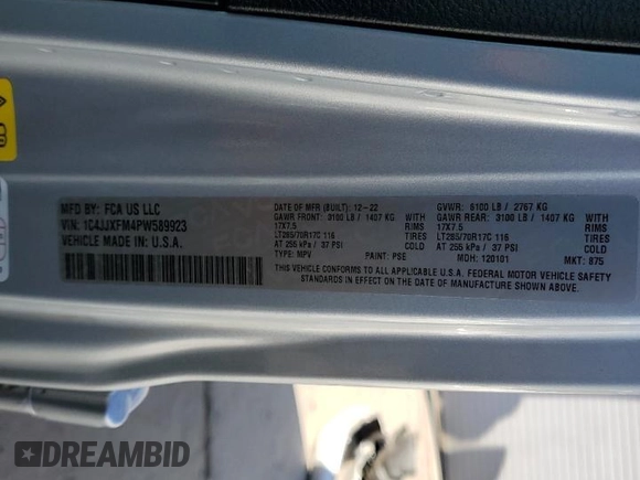 2023 Jeep Wrangler Rubicon Farout with VIN 1C4JJXFM4PW589923, listed as a Copart auction lot 80508004 with Not provided miles and Salvage title. Bid and sale history available at DreamBid. Image 14.
