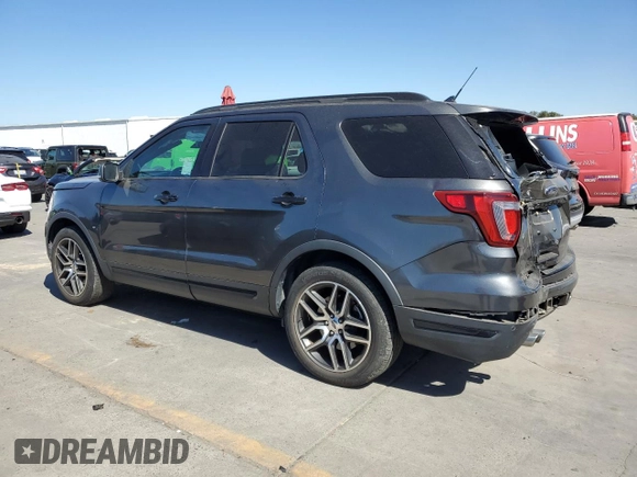 2018 Ford Explorer Sport with VIN 1FM5K8GT4JGC07574, listed as a Copart auction lot 72860404 with 18,563 mi miles and Salvage title. Bid and sale history available at DreamBid. Image 2.