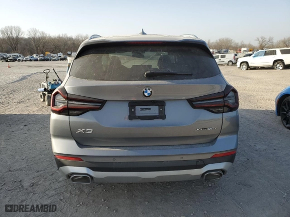 2024 BMW X3 xDrive30i with VIN 5UX53DP06R9X03961, listed as a Copart auction lot 48932755 with 0 mi miles and Salvage Title. Bid and sale history available at carsss.com. Image 6.