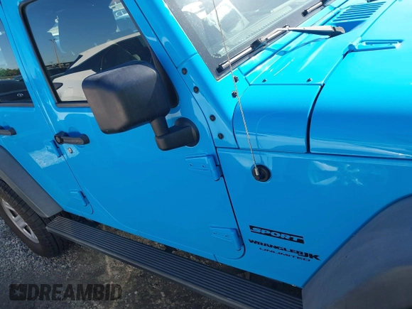 2018 Jeep Wrangler Unlimited Sport with VIN 1C4BJWDG8JL909376, listed as a IAAI auction lot 41632019 with 40,968 mi miles and . Bid and sale history available at DreamBid. Image 13.