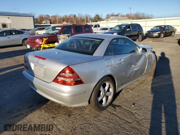 2004 Mercedes-Benz SLK-Class with VIN WDBKK65F44F307921, listed as a Copart auction lot 80109254 with 53,941 mi miles and Salvage Title. Bid and sale history available at carsss.com. Image 3.