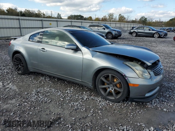 2004 Infiniti G35 Coupe w/Leather with VIN JNKCV54EX4M802716, listed as a Copart auction lot 80748874 with 134,611 mi miles and Salvage Title. Bid and sale history available at carsss.com. Image 4.