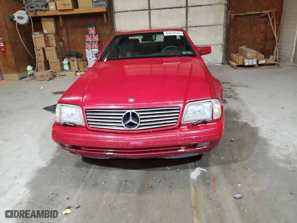 1997 Mercedes-Benz SL-Class with VIN WDBFA63F9VF143994, listed as a Copart auction lot 81814144 with 0 mi miles and Salvage Title. Bid and sale history available at carsss.com. Image 5.