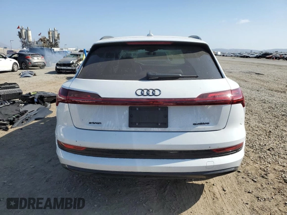 2023 Audi e-tron Premium Plus with VIN WA1LAAGEXPB011100, listed as a Copart auction lot 54008815 with Not provided miles and Salvage title. Bid and sale history available at DreamBid. Image 6.