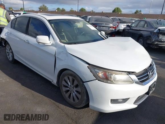2015 Honda Accord Touring with VIN 1HGCR3F90FA012650, listed as a IAAI auction lot 42246490 with 110,405 mi miles and . Bid and sale history available at DreamBid. Image 1.