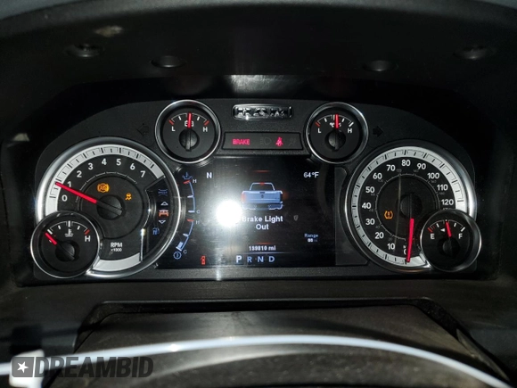 2013 Ram 1500 with VIN 1C6RR7LP0DS694561, listed as a Copart auction lot 53575525 with 139,810 mi miles and Salvage title. Bid and sale history available at DreamBid. Image 9.