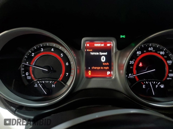 2016 Dodge Journey R/T with VIN 3C4PDCEG0GT127791, listed as a Copart auction lot 49682995 with 52,025 mi miles and Salvage Title. Bid and sale history available at carsss.com. Image 9.