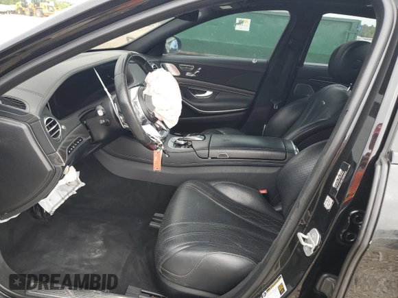 2018 Mercedes-Benz S 63 AMG with VIN WDDUG8JB8JA376474, listed as a Copart auction lot 55487394 with 57,490 mi miles and Salvage Title. Bid and sale history available at DreamBid. Image 7.