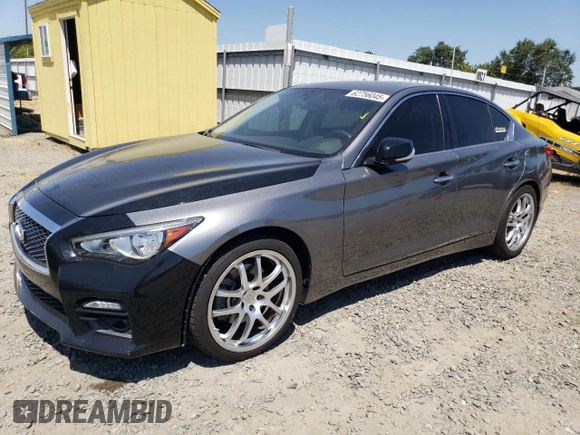 2016 Infiniti Q50 Premium with VIN JN1EV7AP5GM301199, listed as a Copart auction lot 62756045 with 52,580 mi miles and Salvage title. Bid and sale history available at DreamBid. Image 1.