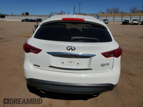 2014 Infiniti QX70 with VIN JN8CS1MW3EM412803, listed as a Copart auction lot 47872215 with 100,717 mi miles and Salvage Title. Bid and sale history available at carsss.com. Image 6.
