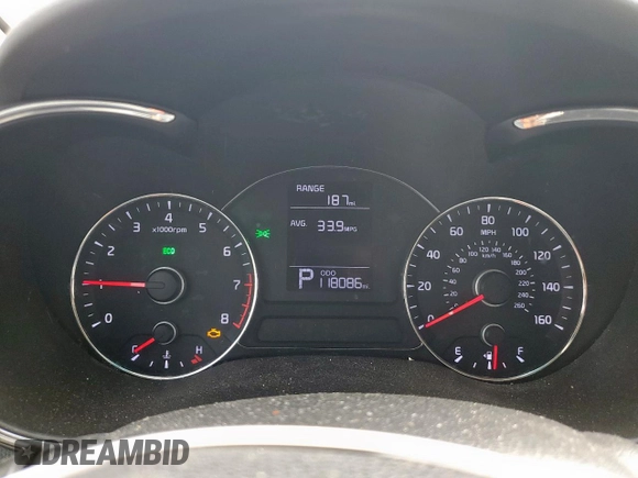 2016 Kia Forte LX with VIN KNAFX4A66G5502084, listed as a Copart auction lot 51177825 with 118,086 mi miles and Salvage Title. Bid and sale history available at carsss.com. Image 9.