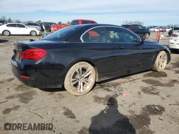 2018 BMW 4 Series 430i with VIN WBA4Z1C56JEC72044, listed as a Copart auction lot 44455245 with 47,077 mi miles and Salvage Title. Bid and sale history available at DreamBid. Image 3.