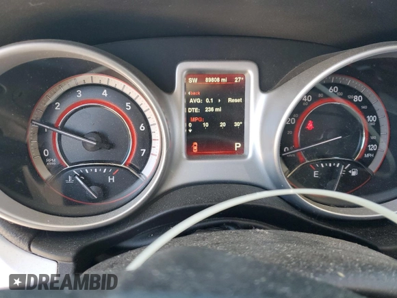 2016 Dodge Journey Crossroad Plus with VIN 3C4PDDGG5GT221507, listed as a Copart auction lot 89279735 with 89,808 mi miles and Salvage title. Bid and sale history available at DreamBid. Image 9.