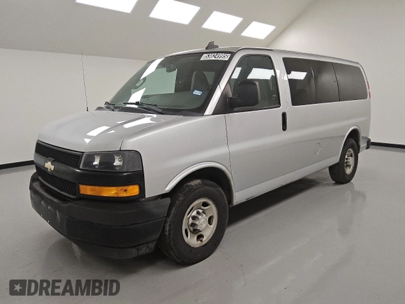 2018 Chevrolet Express Cargo with VIN 1GCWGAFG2J1309593, listed as a Copart auction lot 53824995 with 244,641 mi miles and Clean Title. Bid and sale history available at DreamBid. Image 1.