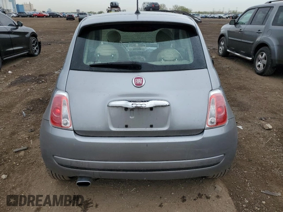 2015 FIAT 500 Pop with VIN 3C3CFFAR9FT541883, listed as a Copart auction lot 55411125 with 86,583 mi miles and Salvage title. Bid and sale history available at DreamBid. Image 6.