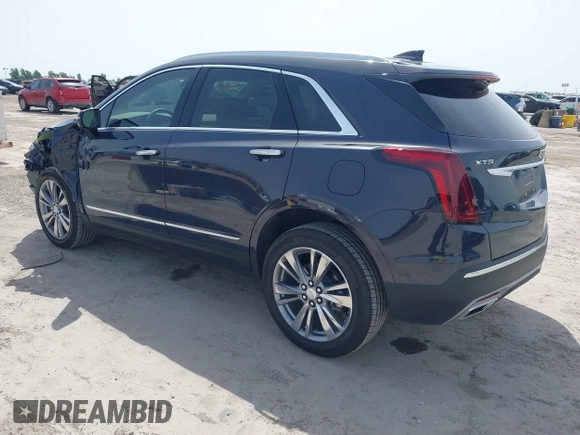 2024 Cadillac XT5 FWD Premium Luxury with VIN 1GYKNCR41RZ738779, listed as a IAAI auction lot 42266837 with 3,166 mi miles and . Bid and sale history available at DreamBid. Image 3.